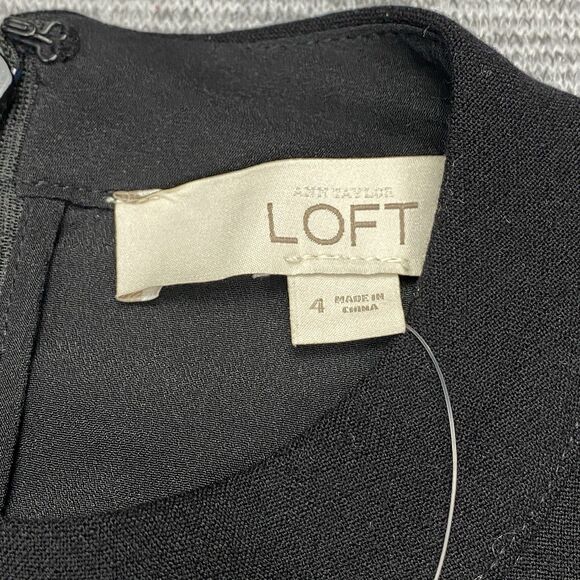 Ann Taylor Black Keyhole Sleeveless A-line Dress Size 4 - Picture 11 of 16